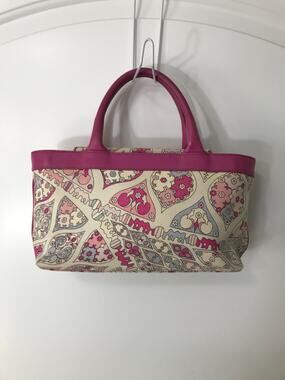 Emilio Pucci Lux Collectible Authentic Pink Floral Paisley Handbag Italy EUC